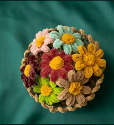 Beautiful Handmade Velvet Pipe Flowers and Lamps