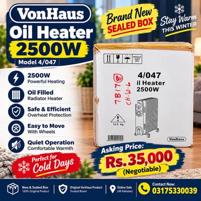 Brand New vonhuas oil heater imported