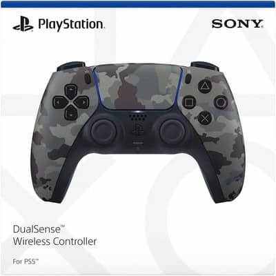 PS5 Dual Sense Controller Gray Camouflage & Maroon