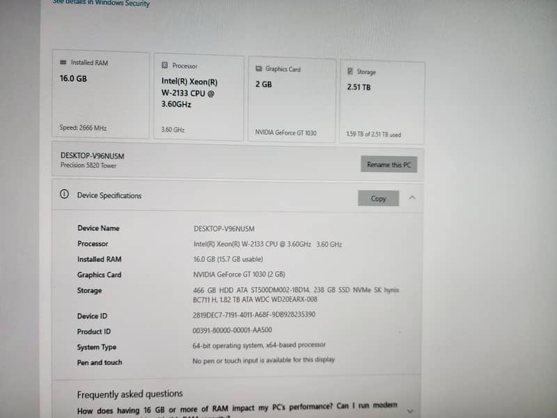 Dell Precision 5820 Tower 1