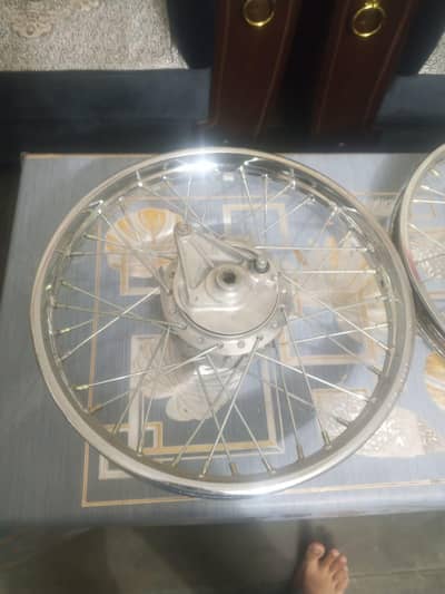 Honda CG 125 Genuine Chrome Rim Pair