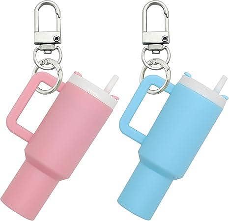 Mini Keychain Stanley Style Tumbler With Mini Storage inside