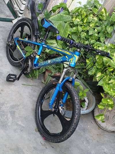 imported cycle with Aly Wheels and Hidrolic suspensions aluminum body