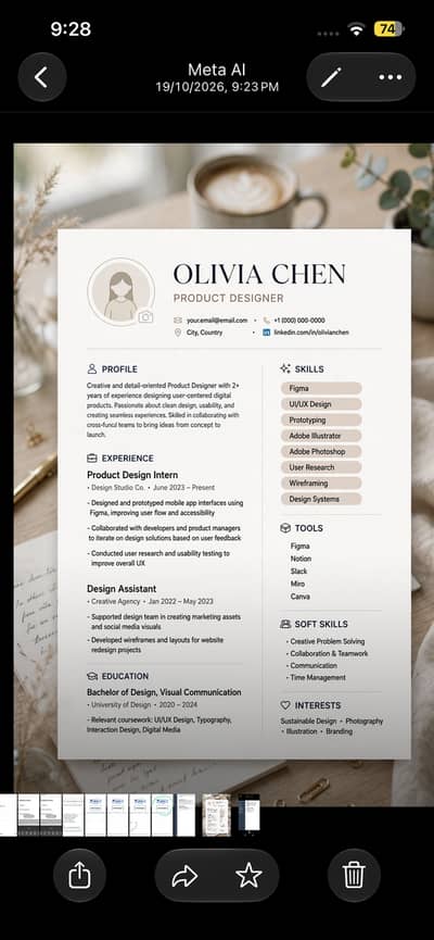 *Ad title:* Professional CV Making For Girls - Online  *Description:*