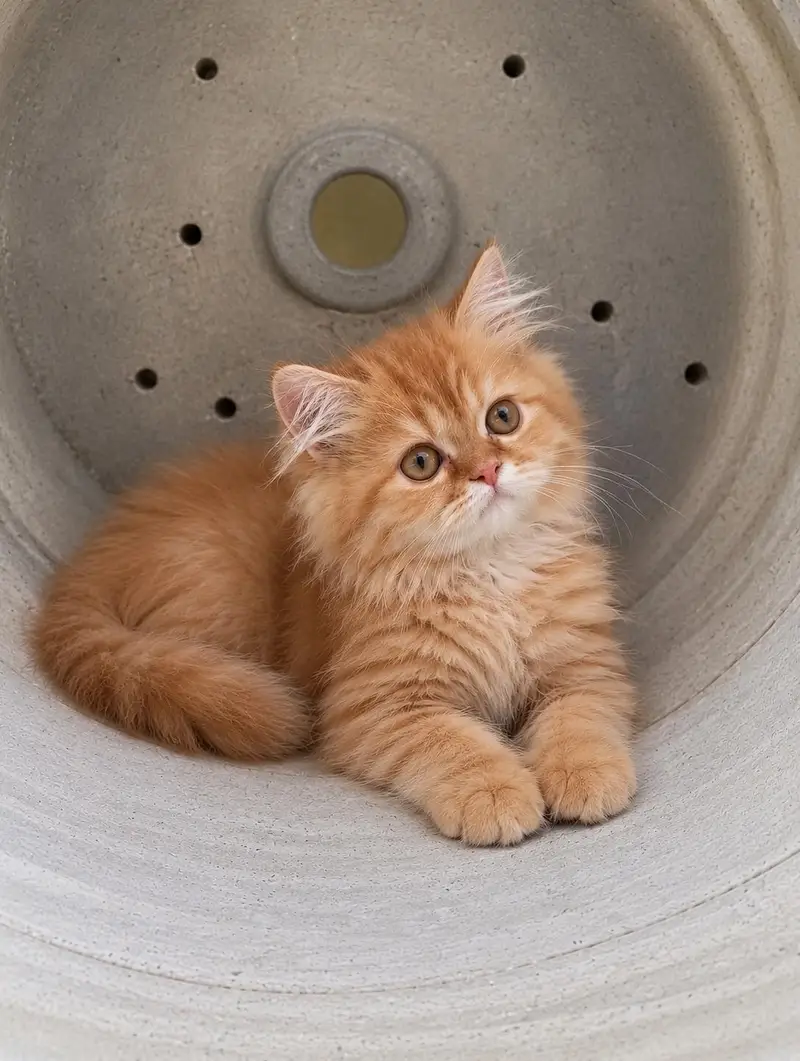 Ginger color female kiten available — photo 2