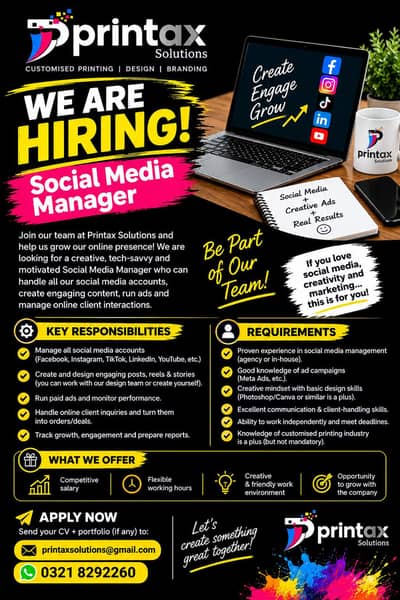 we are hiring social media manager