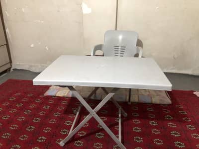 Plastic table and chair