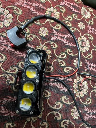 Universal Dual Color 4 SMD Fog Light with Metal Body - Single Unit