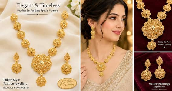 Gold plated jewelry set