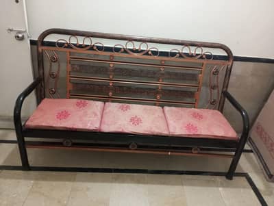 Iron Rod Sofa Set with Centre Table.