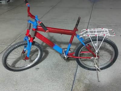 BMX Style Bicycle for Sale – Red & Blue colour paint
