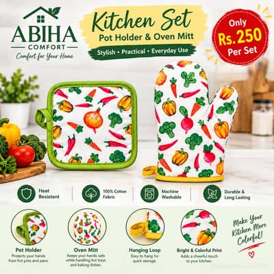 kitchen for oven mit pot holder