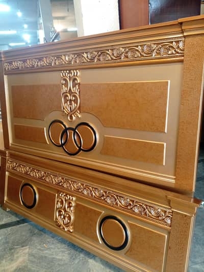 Wooden Double Bed For Sale - Solid Wood, Good Condition - Raiwind