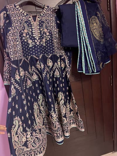 3pc afrozeh brand frock