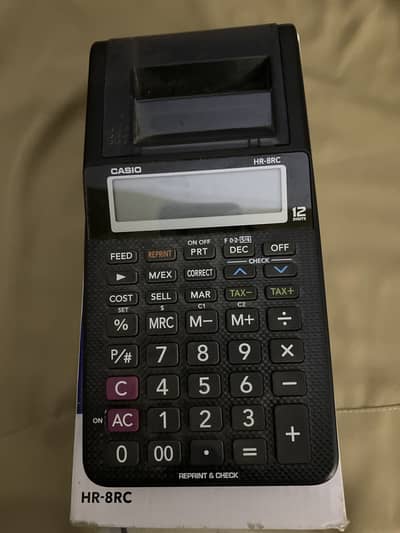 Casio printer calculator Hr 8RC