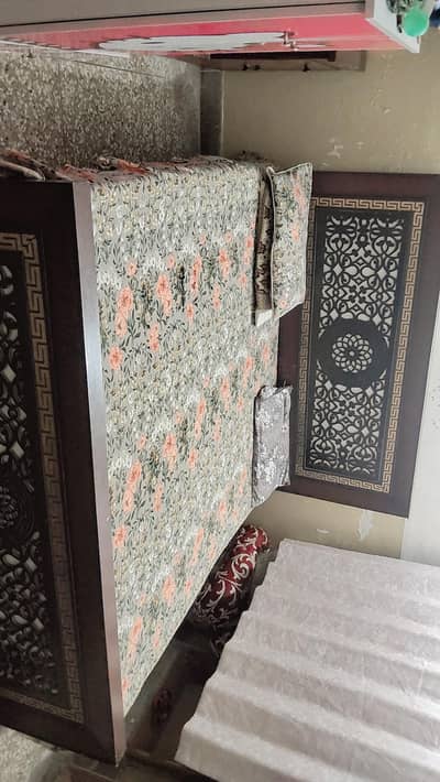 King size bed with wardrobe 2 side tables and 3 tables ( no mattress )