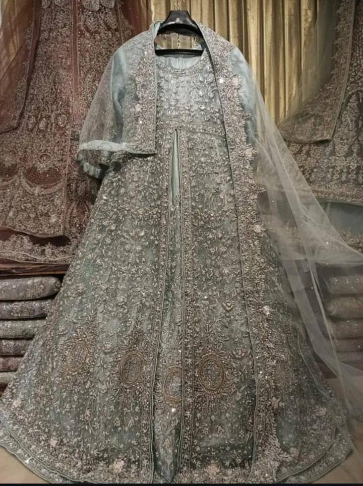 Bridal Walima maxi gown lehnga for wedding 0