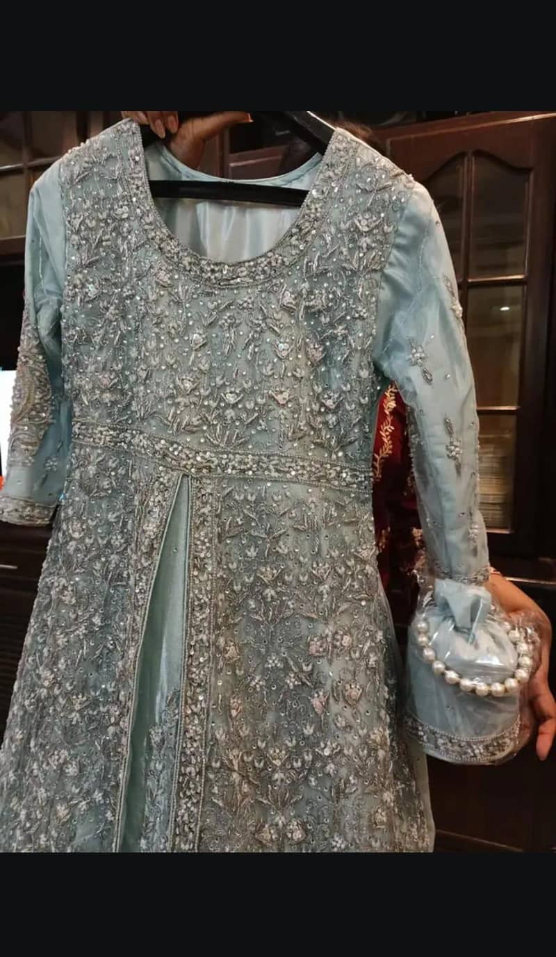 Bridal Walima maxi gown lehnga for wedding 1