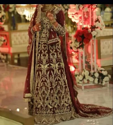 bridal lehnga mehroon colour