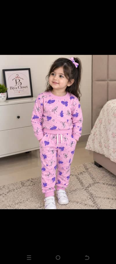Pinki baby girl tracksuit #kidsclothes