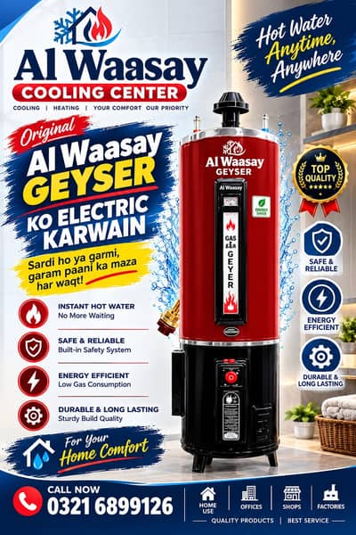 Geysers for Sale in Lahore – Instant & Gas Geysers Available