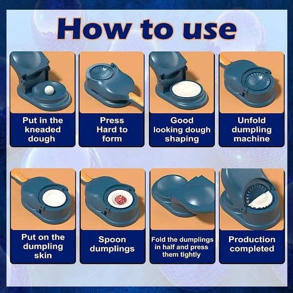 Samosa Pastry Dough Maker Dumpling Maker Dumpling Mold Dumpling Press Machine Dumpling Maker Mould Kitchen Hand Dumpling Making Tools Ravioli Mould Wrapper Baking Pastry Manual Press Maker