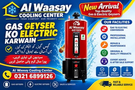 Gas & Electric Geyser Available in Lahore