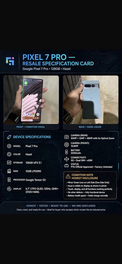 Google Pixel 7 Pro (official approved)