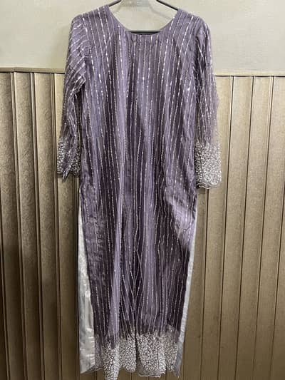 3 piece full hand work Sheesha Silk Suit