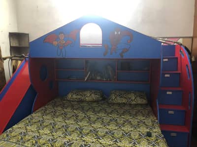 Spider Man bunk kids bed with slide  for sale | king size