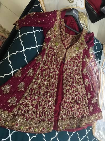 Bridal Maroon Dress