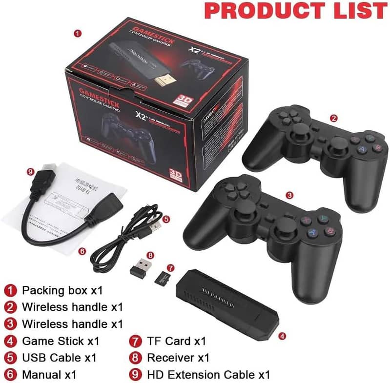 x2plus 64g 30000plus games with wireless controllers 3