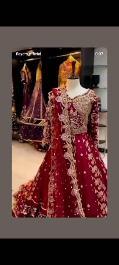 Bridal Lehenga Medium Size Maroon Red Heavy Work Barat Dress Worn Once