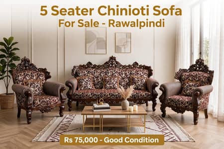 5 seater chinyouti hardly used na fabric change ki zarorat na Cushing