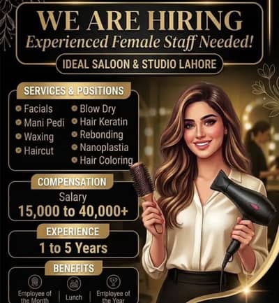 Female staff  ladies salon