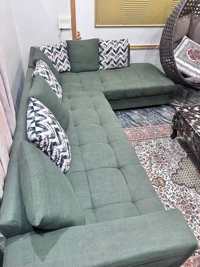 L shaped sofa with sofa covers