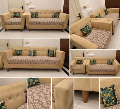6 Seater Sofa Set 3+2+1 For Sale - Excellent Condition - Lahore