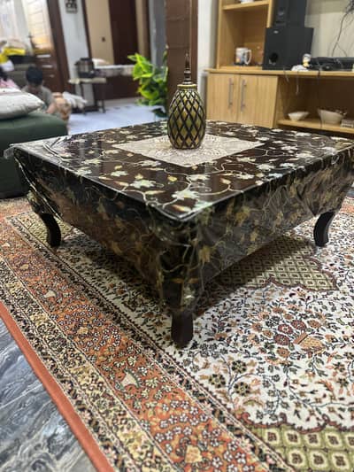 Square Solid Wooden Center Coffee Table