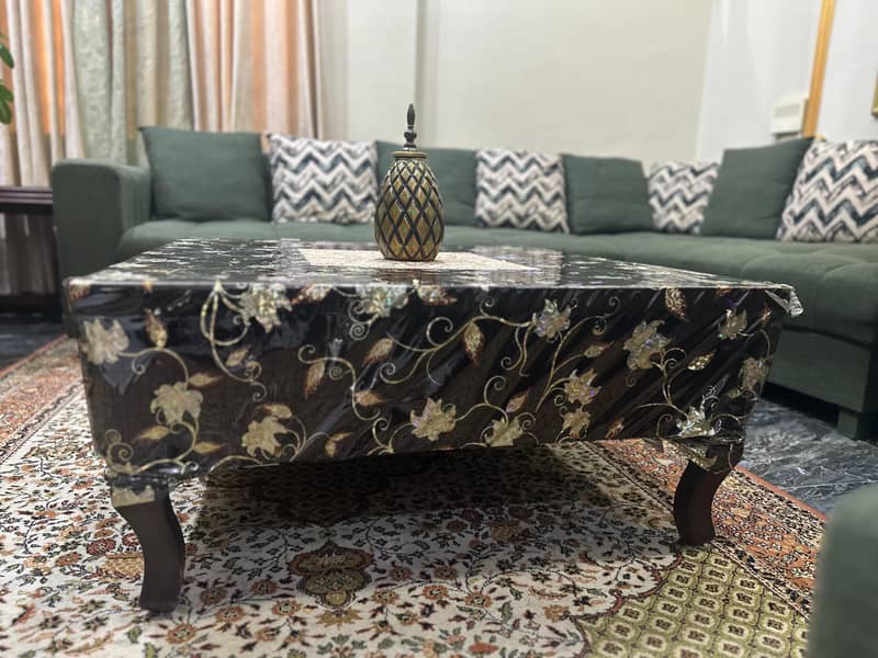 Square Solid Wooden Center Coffee Table 2