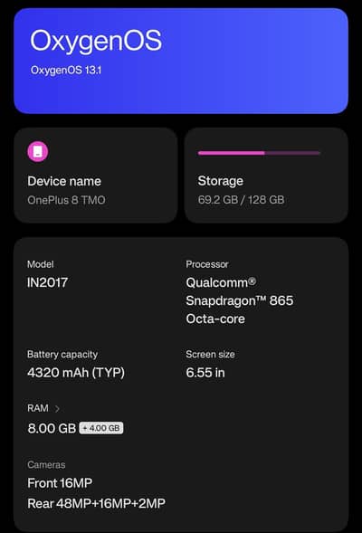 One Plus 8 5g