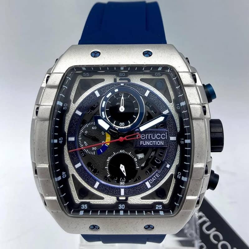 Ferrucci Function Chronograph Watch Blue Strap Quartz 0