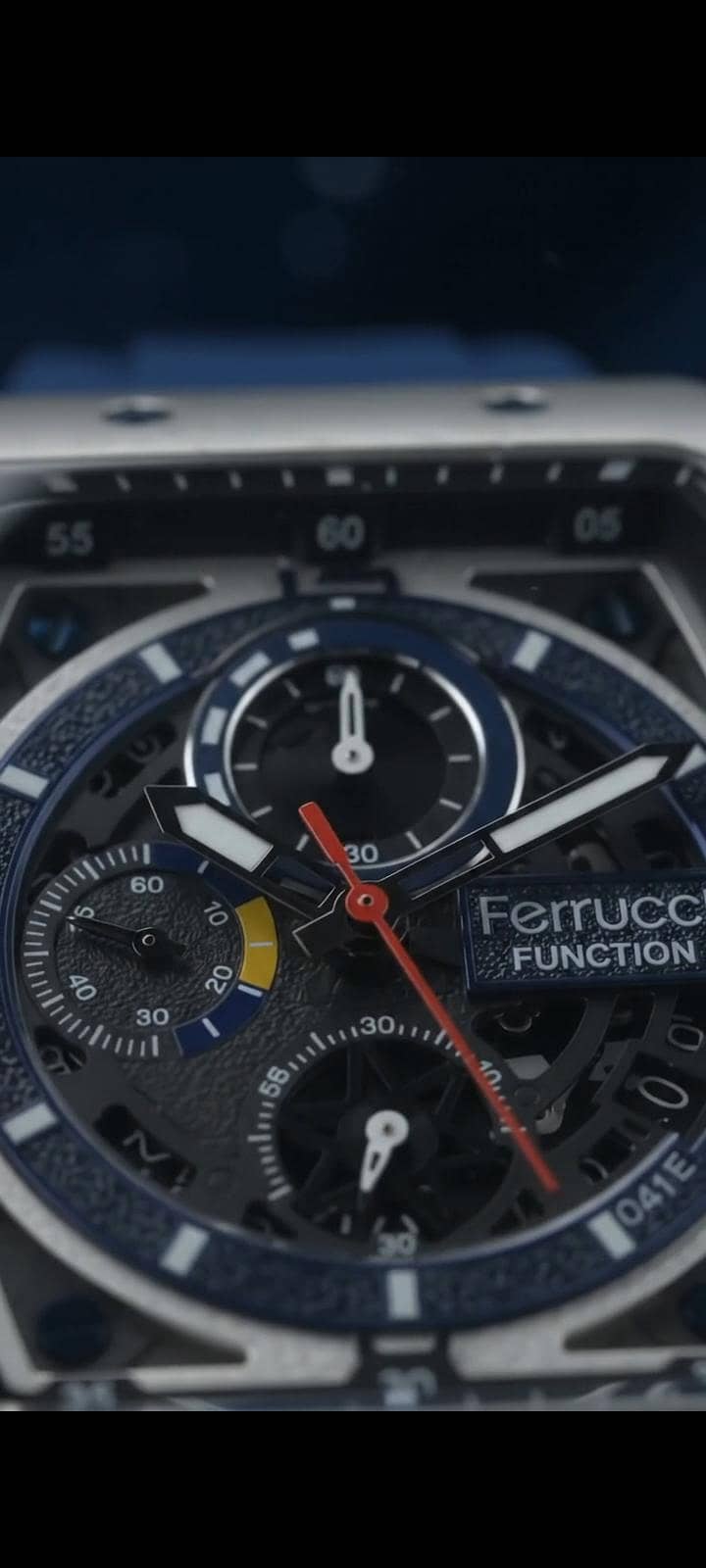 Ferrucci Function Chronograph Watch Blue Strap Quartz 3
