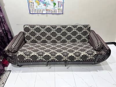 Sofa cum bed with storage and wheels