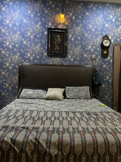 Wooden king bed