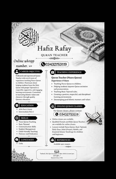 Online Quran tuition