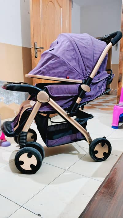 Baby Stroller / Pram for Sale - Purple & Gold