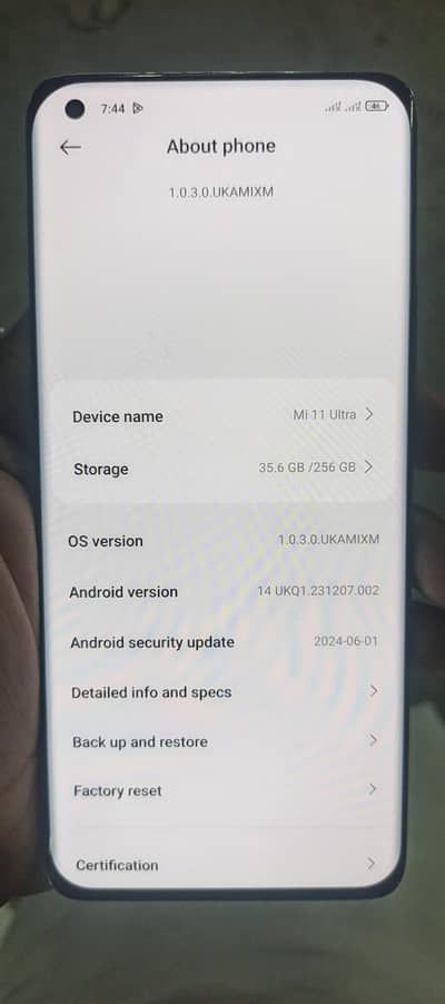 Xiaomi Mi 11 Ultra charger original h sath