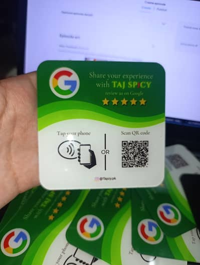 Custom Google Review/ Menu NFC + QR CARDS