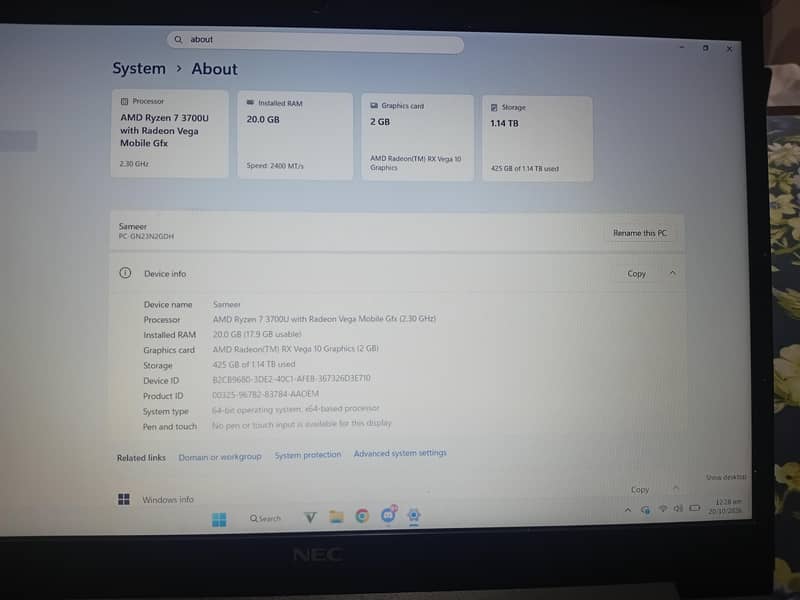 Nec Ryzen 7 0