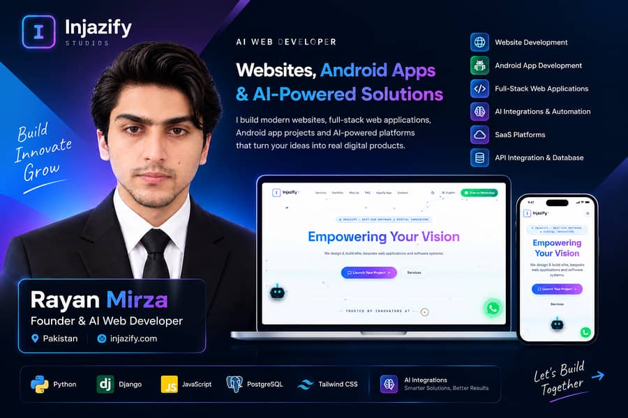 Website + Android App Combo Packages – Injazify Studios 1